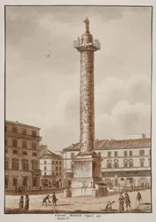 La Colonne Antonine, restaurée par Sixte V, 1833